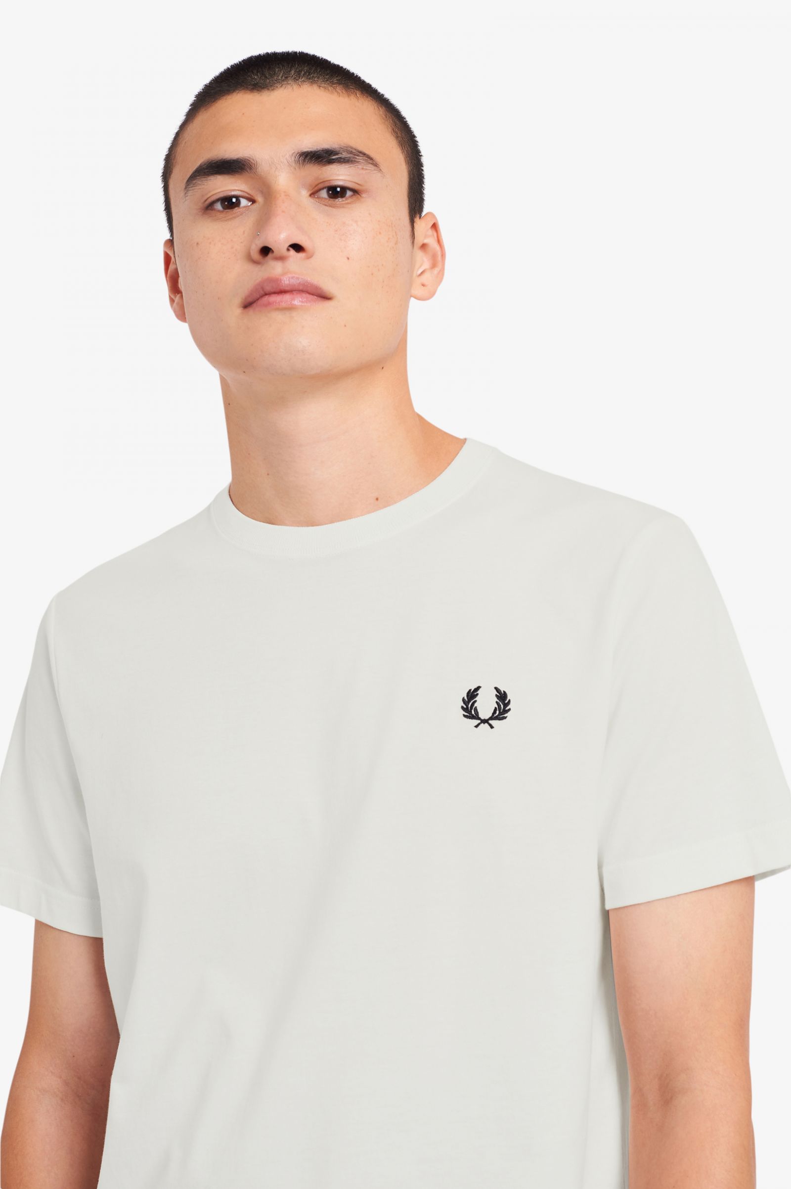 mens white fred perry sweatshirt