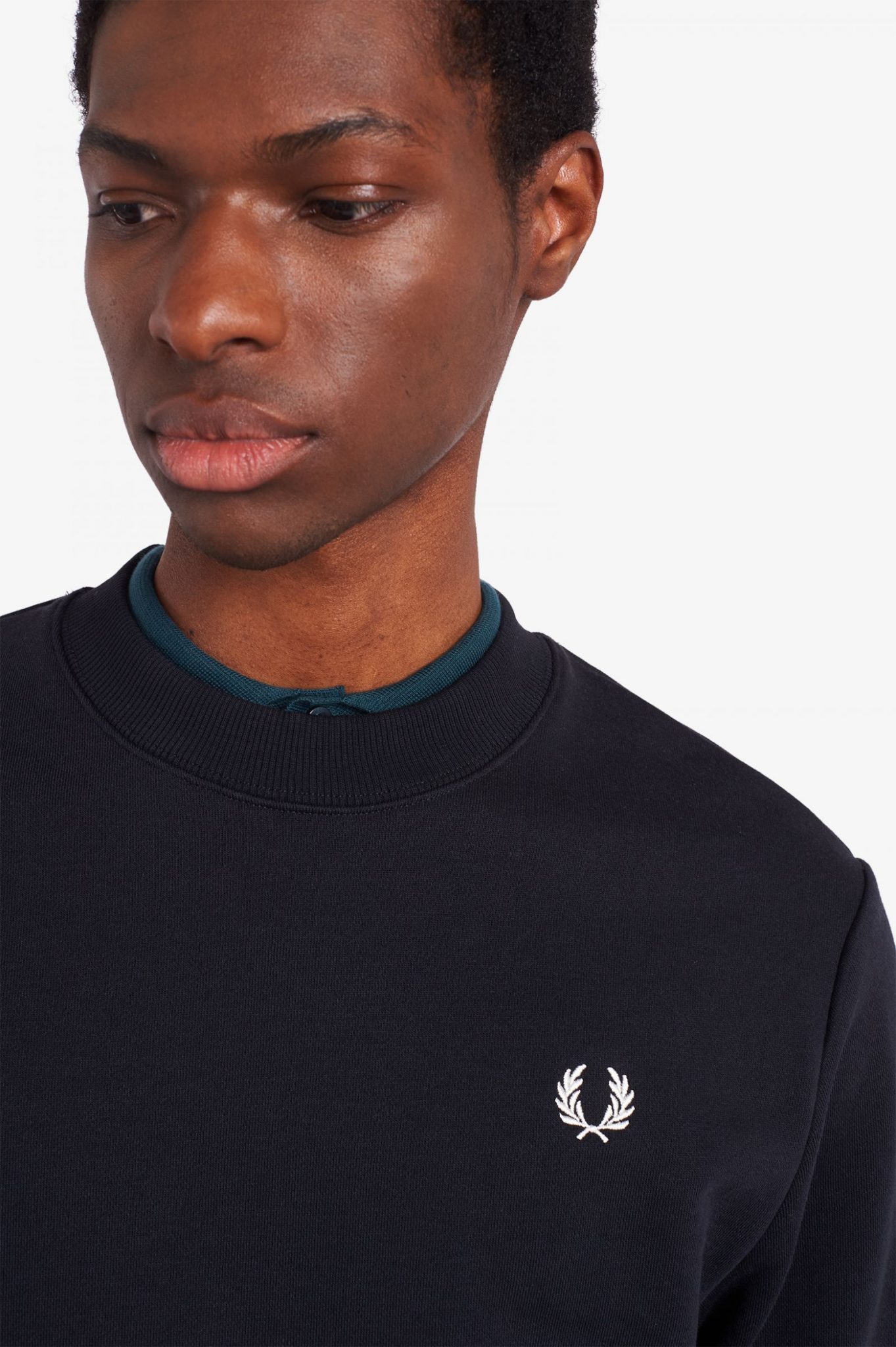 Buy Fred Perry Crew Neck Sweatshirt Black - Scandinavian Fashion Store