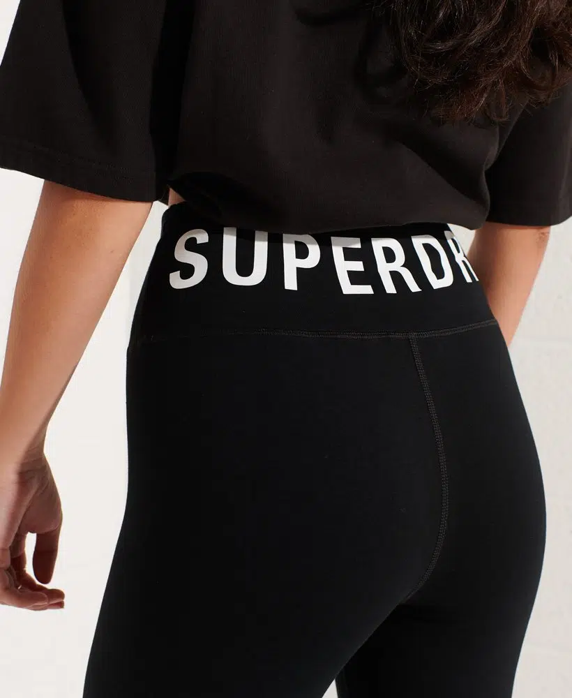 SUPERDRY SPORT LEGGINGS- black leggings with - Depop