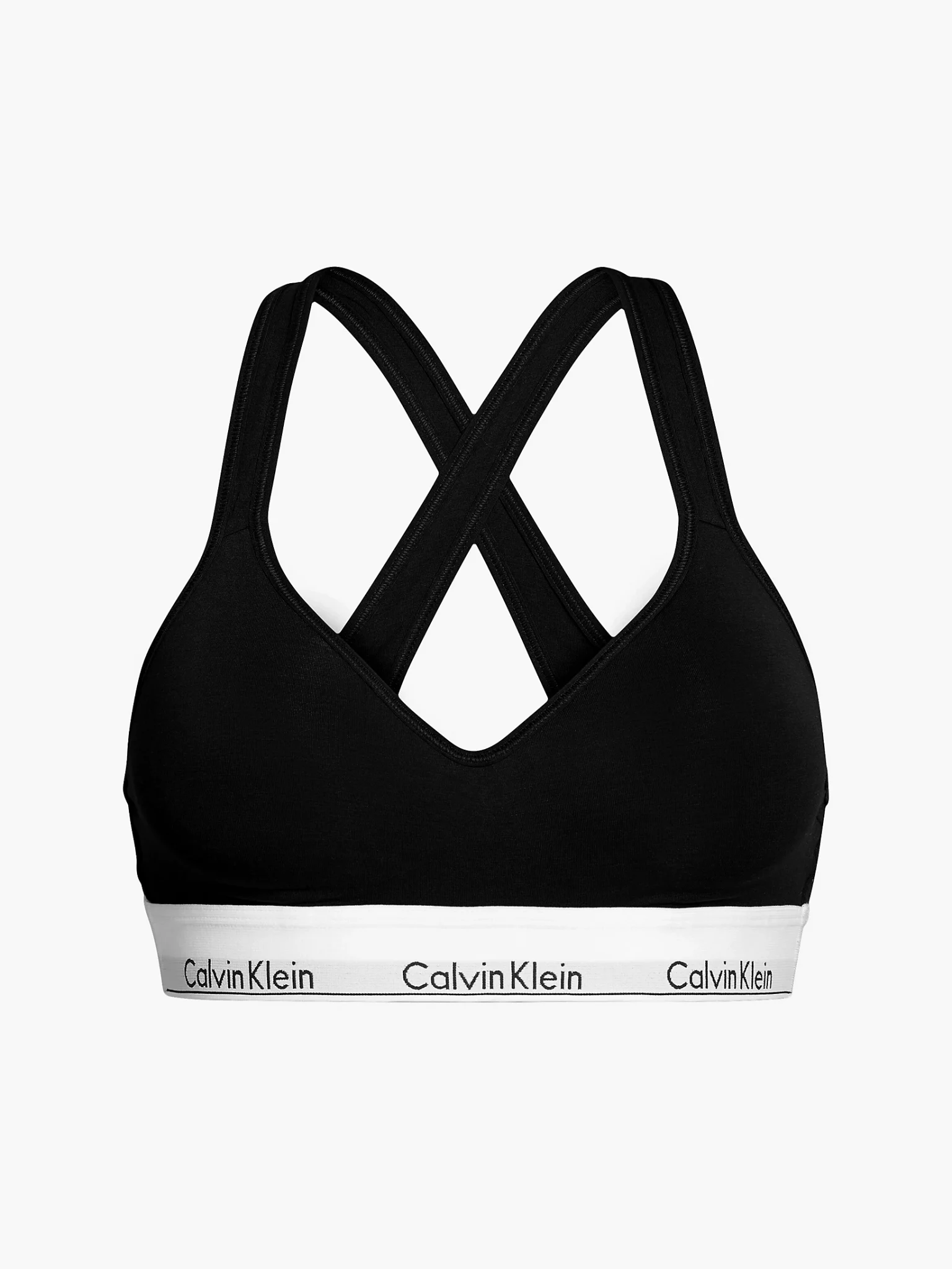 Calvin Klein Modern Cotton Bralette Window Pane Black QF6701 - Free  Shipping at Largo Drive