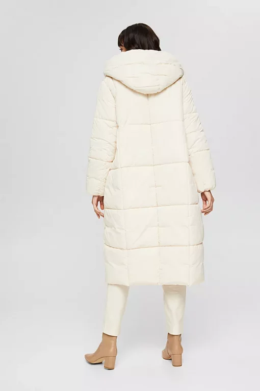 Esprit Long Quilted Coat Ice