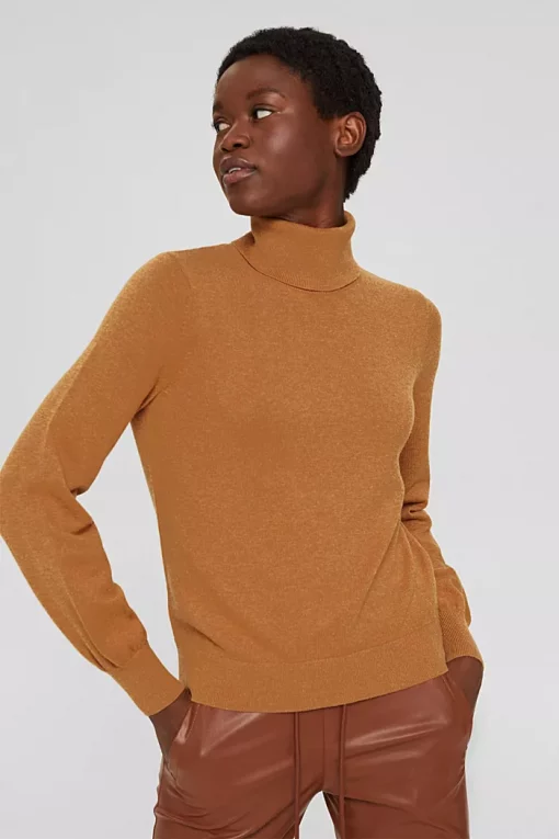 Esprit Polo Sweater Caramel