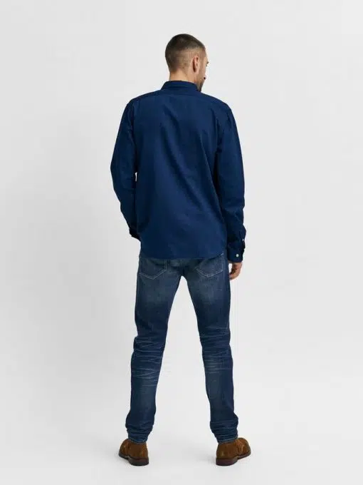 Selected Homme Slim Fit Leon 4074 Jeans Dark Blue Denim