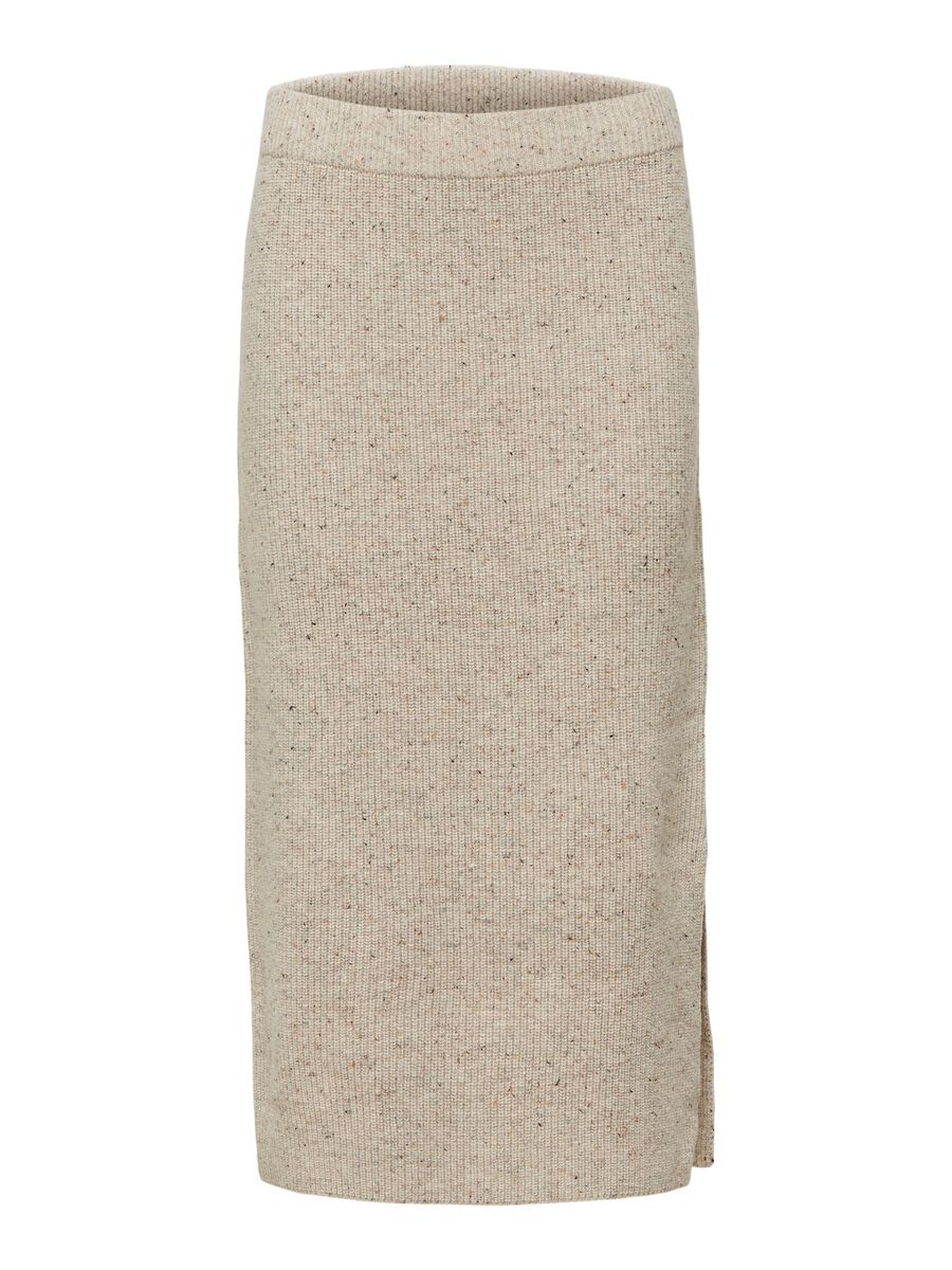 Buy Selected Femme Annalisa Knitted Midi Skirt Sandshell - Scandinavian ...