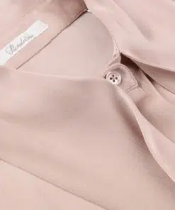 Stenströms Selma Feminine Silk Blouse Bow Collar Pink