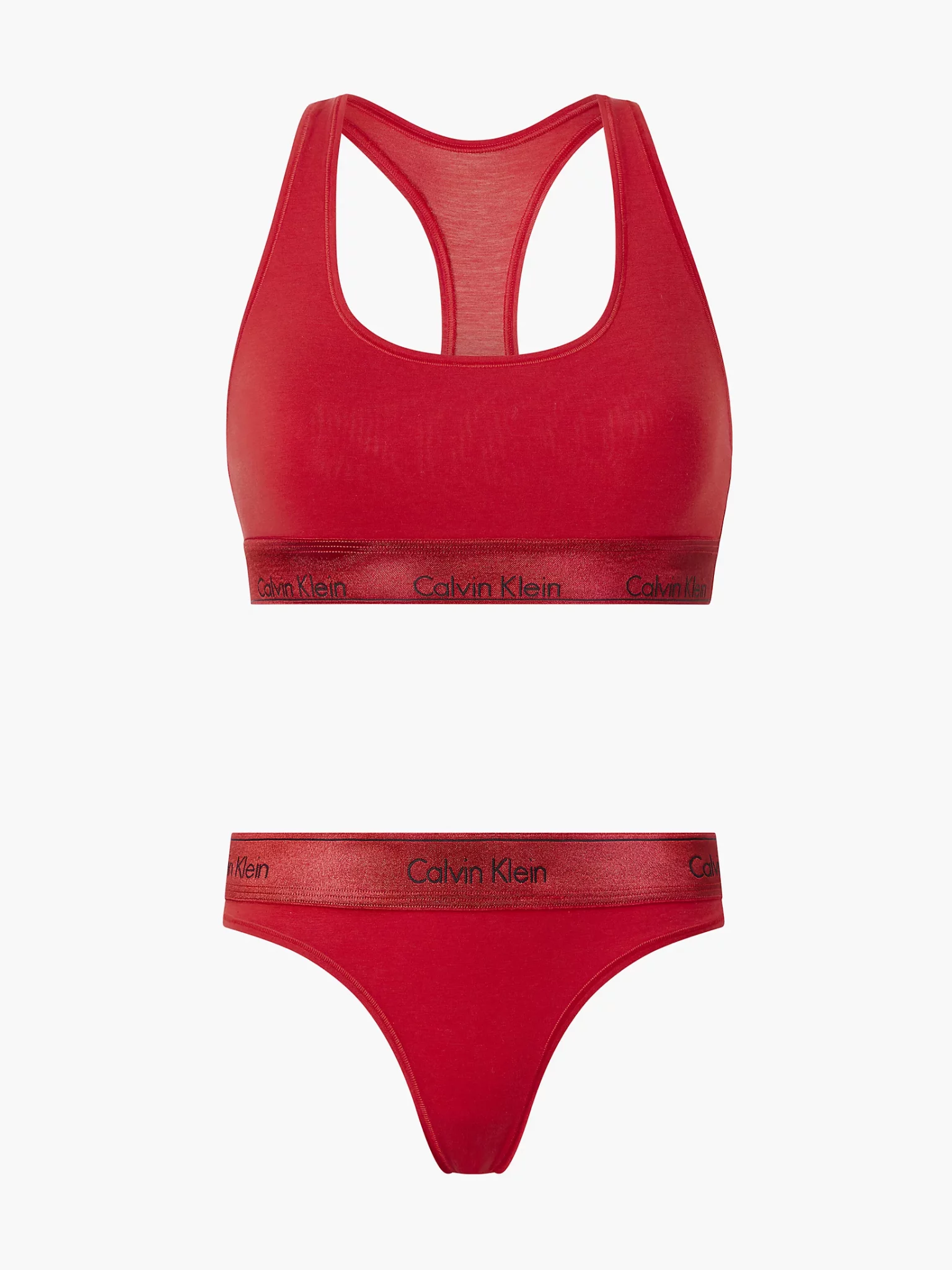 Buy Calvin Klein Bralette & Thong Set Rustic Red - Scandinavian Fashion  Store