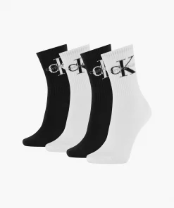 Calvin Klein 4-Pack Logo Socks Black/White