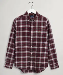 Gant Flannel Check Shirt Carbernet Red