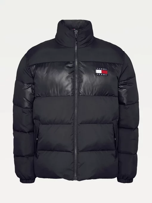 Tommy Jeans Colorblock Puffer Jacket Black