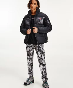 Tommy Jeans Colorblock Puffer Jacket Black