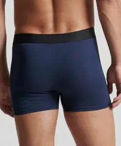 Superdry Organic Cotton Offset Boxer Double Pack Black/Navy