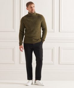 Superdry Studios Chunky Roll Neck Jumper Green for Men Mens Clothing Sweaters and knitwear Turtlenecks 