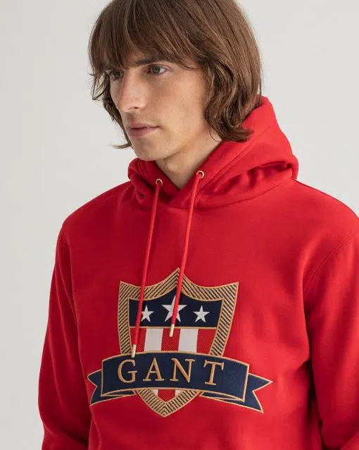 Gant Banner Shield Hood Equestrian Red