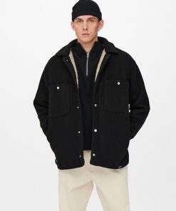 Only & Sons Fleece Jacket Black