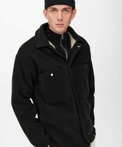 Only & Sons Fleece Jacket Black