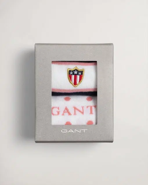 Gant Woman Banner Shield Socks White