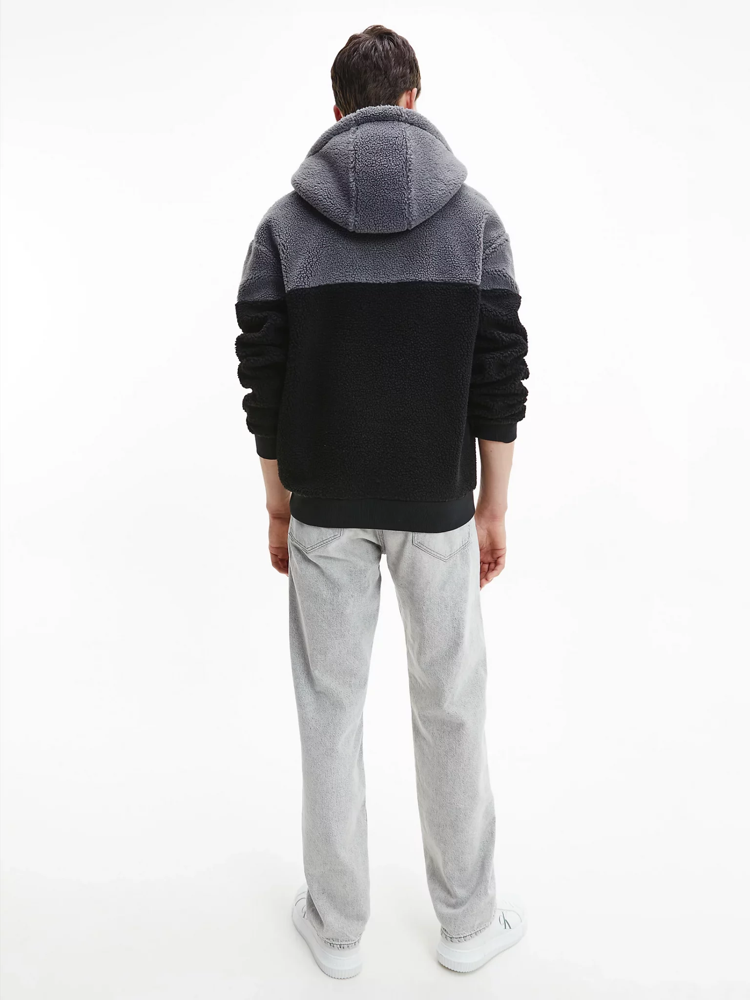Buy Calvin Klein Relaxed Sherpa Hoodie Black - Scandinavian Fashion Store