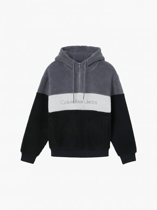 Buy Calvin Klein Relaxed Sherpa Hoodie Black - Scandinavian Fashion Store