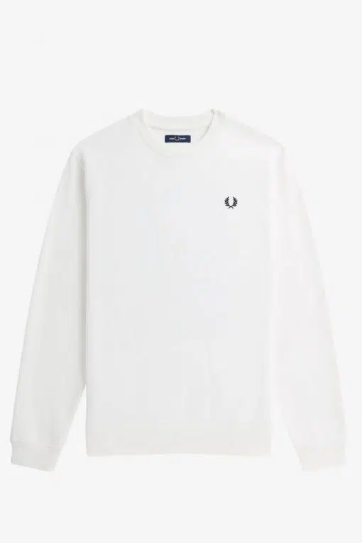 Fred Perry Printed Patch Sweatshirt White