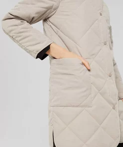 Esprit Quilted Jacket Light Taupe