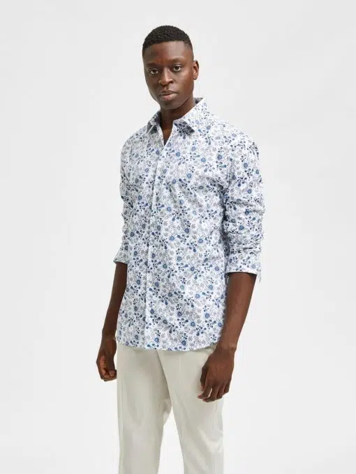 Selected Homme Button Up Shirt Bright White
