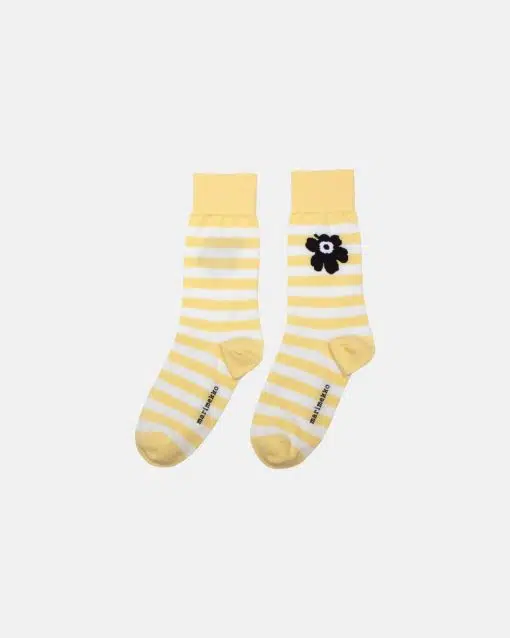 Marimekko Kasvaa Tasaraita Socks Yellow