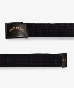 Fred Perry Arch Branded Webbing Belt Black