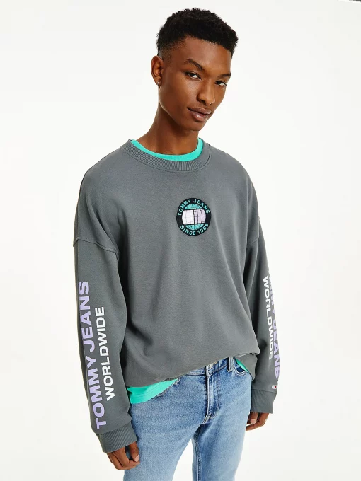 Tommy Jeans Recycled Unity Sweatshirt Downtown Grey