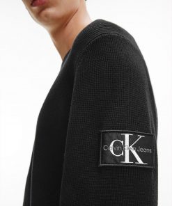 Calvin Klein Monogram Badge Crew Neck Black