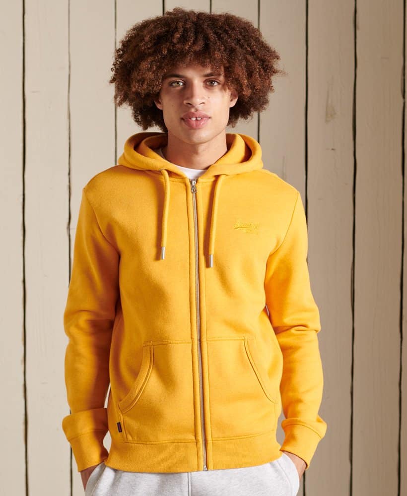 Details about   Superdry Sweat Jacket Classic Zip Hood Yellow M2010227A 3PP Upstate Gold Marl 