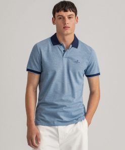 Gant 4-Color Oxford Piqué Rugger Shirt Silver Lake Blue