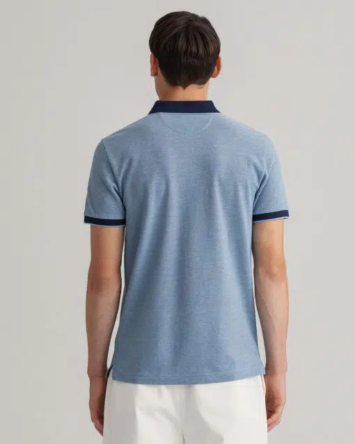 Gant 4-Color Oxford Piqué Rugger Shirt Silver Lake Blue