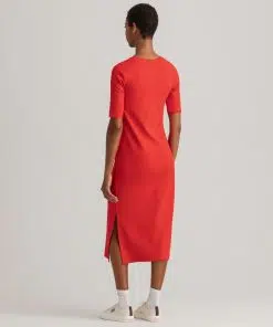 Gant Woman Icon G Jersey Dress Bright Red