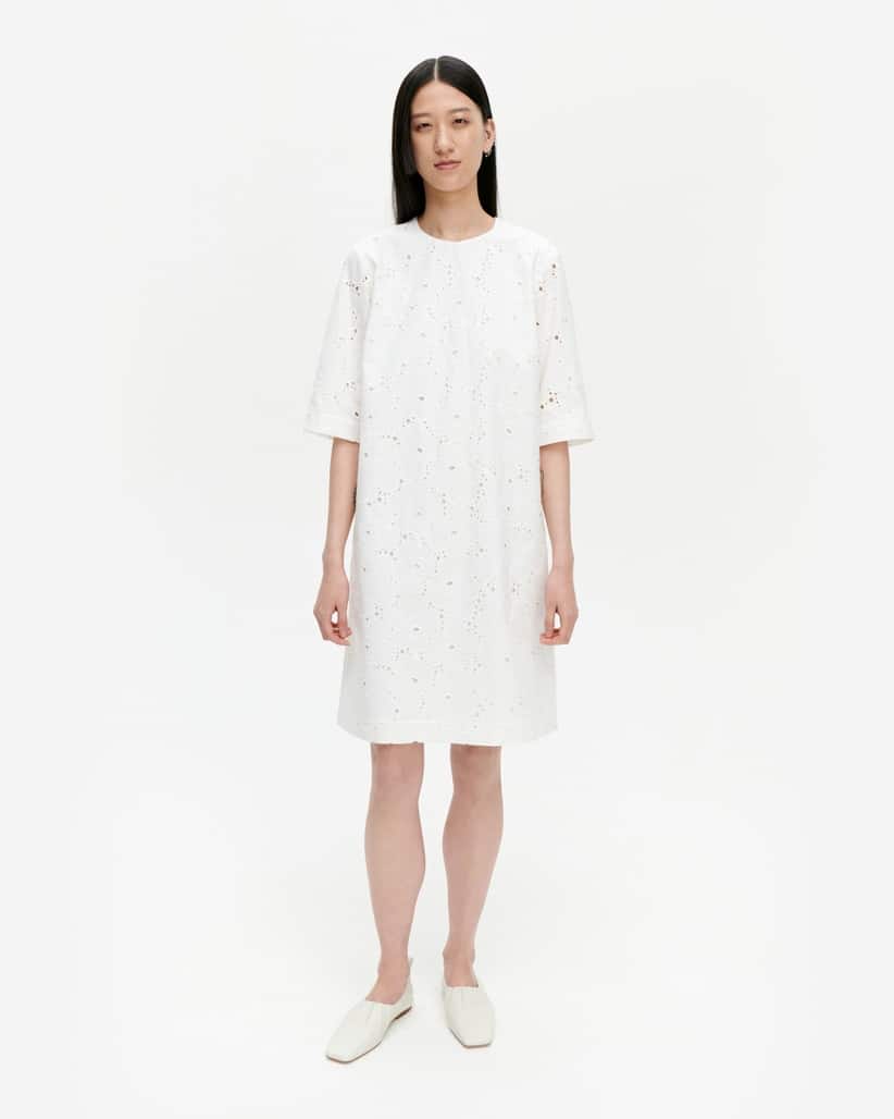 Buy Marimekko Tupani Unikko Dress White - Scandinavian Fashion Store