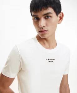 Calvin Klein Stacked Logo Tee Bright White