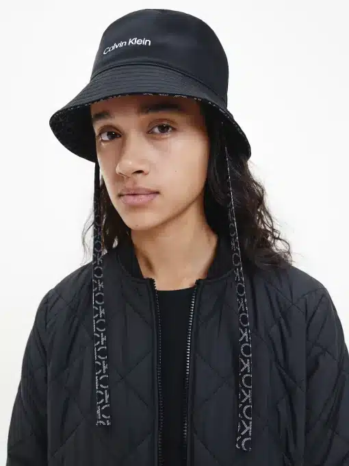 Calvin Klein Branding Bucket Hat Black Mono Mix