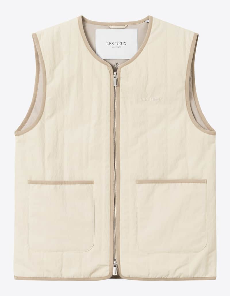 Buy Les Deux Max Crinkle Vest Oyster Gray - Scandinavian Fashion Store