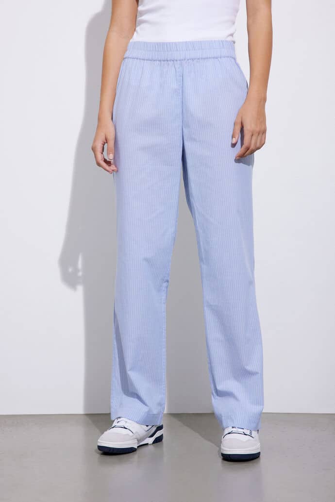 Blue and White Striped Pants - Paperbag Pants - High Waisted Pant - Lulus