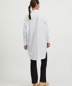 Vila Gimas Oversize Long Shirt White