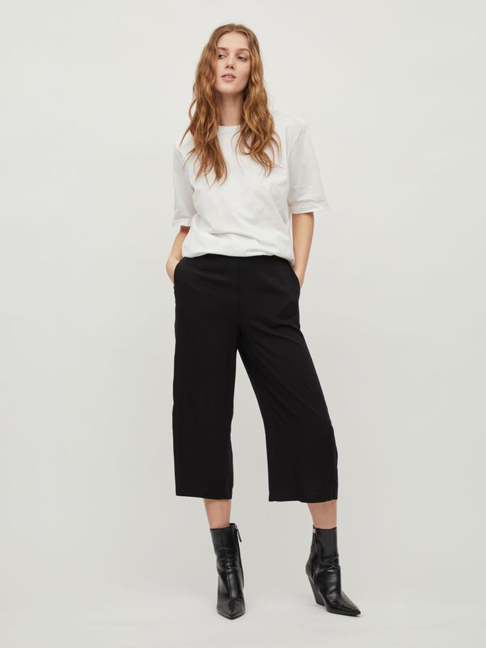 Buy Vila Paya Culotte Pants Black - Scandinavian Fashion Store