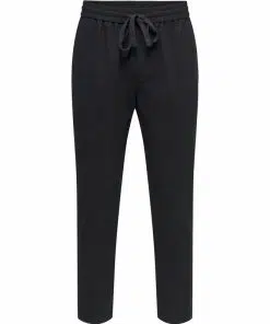 Only & Sons Linus Crop Linen Pants Black