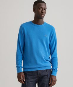 Gant Cotton Pique Sweater Day Blue