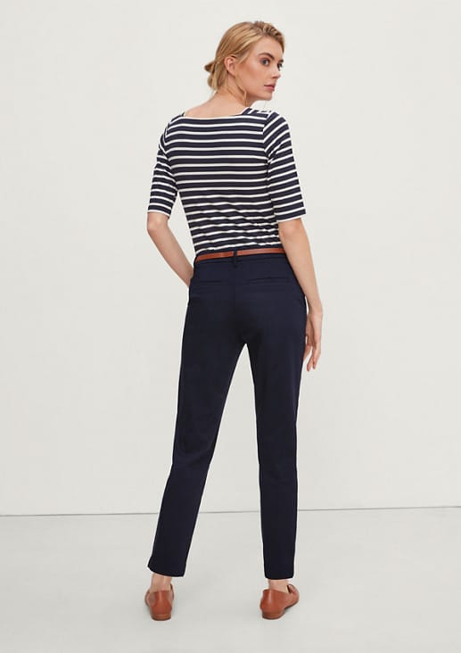 Buy Comma, 7/8 Trousers Navy - Scandinavian Fashion Store