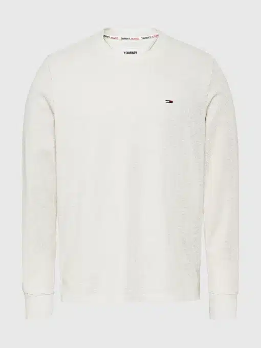 Tommy Jeans Waffle Snit Jumper Ancient White Htr
