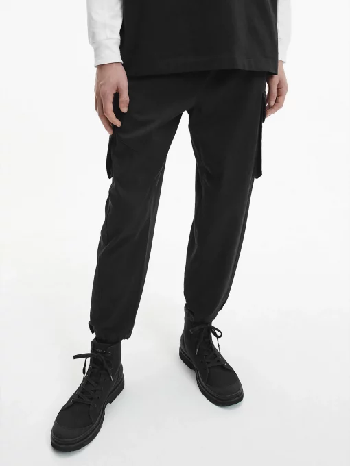 Calvin Klein Cotton Twill Cargo Pants Black