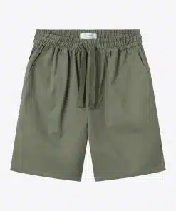 Les Deux Otto Twill Shorts Olive Night