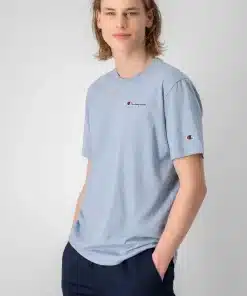Champion Embroidered Script Logo T-shirt Pastel Blue