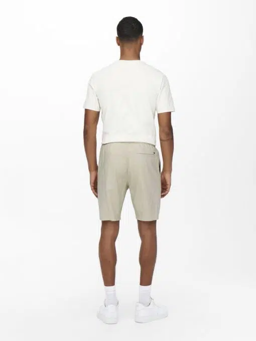 Only & Sons Linus Linen Shorts Grey