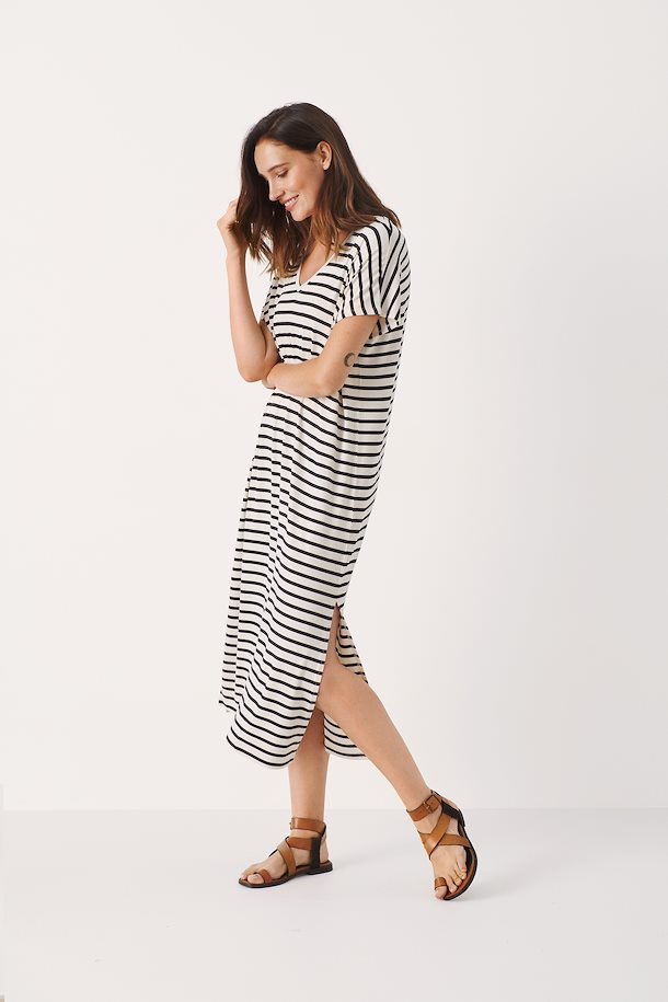 Buy Part Two Patti Dress Black Stripe - Scandinavian Fashion Store