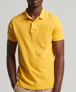 Superdry Vintage Superstate Polo Shirt Springs Yellow